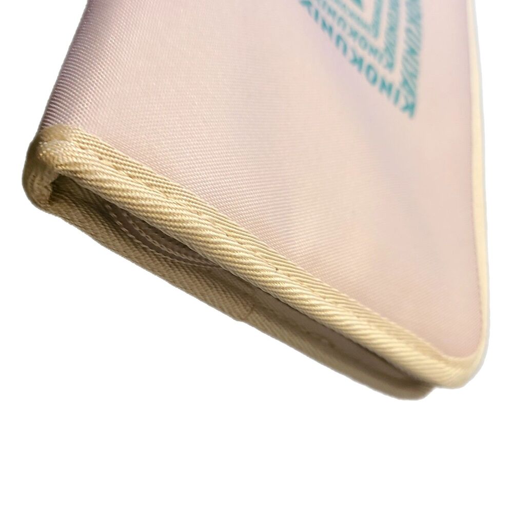 Kinokuniya x Japan NWOT Beige & Green Eco Canvas Zippy Organizer Pouch Case - Picture 6 of 11
